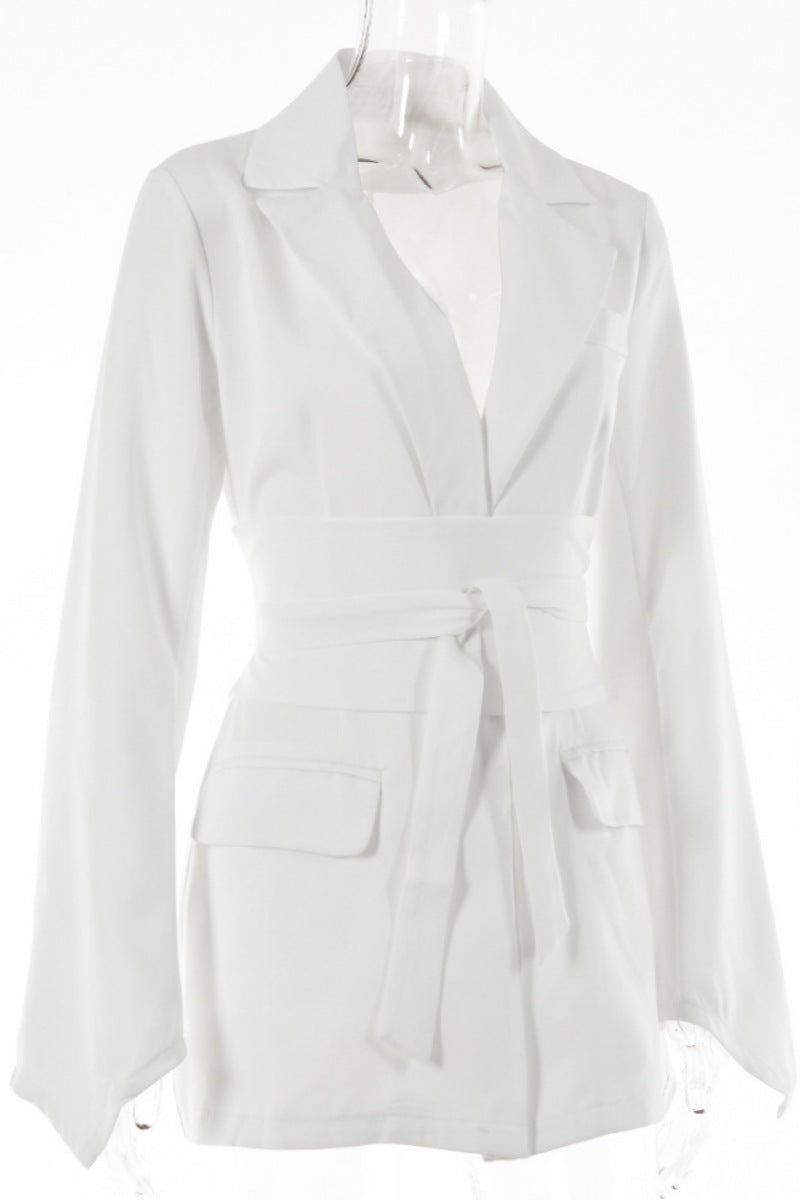 Casual Daily Patchwork Turn-back Collar Outerwear(4 Colors)