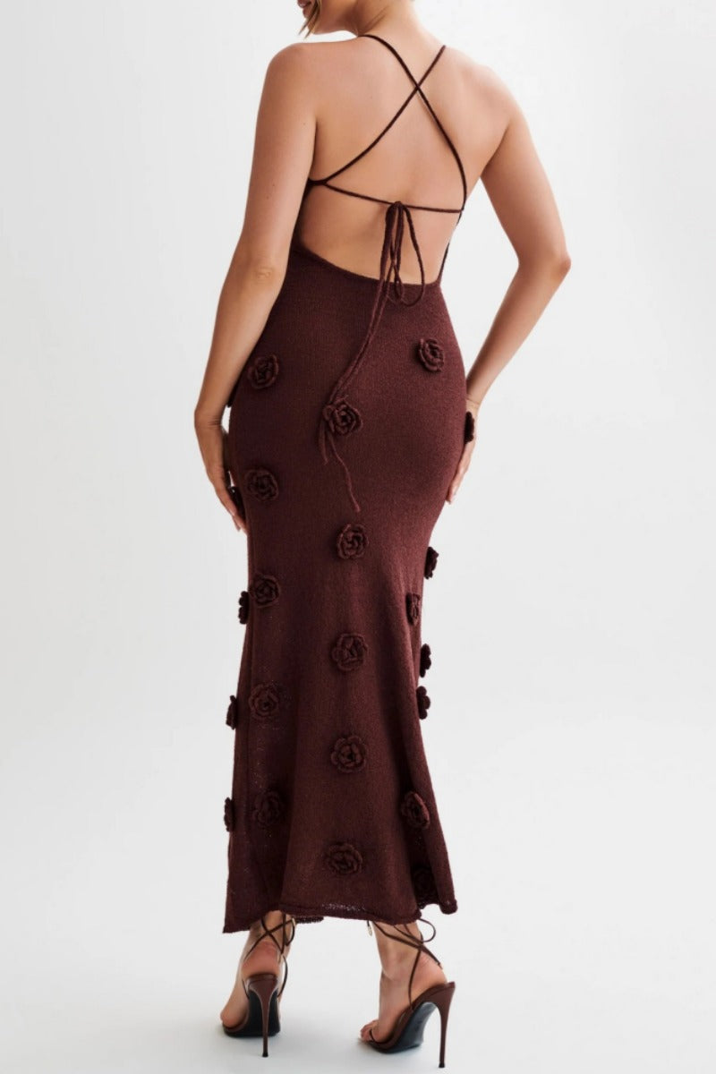 Vestidos de playa sexis con flores, encaje, espalda descubierta y tirantes finos (3 colores)