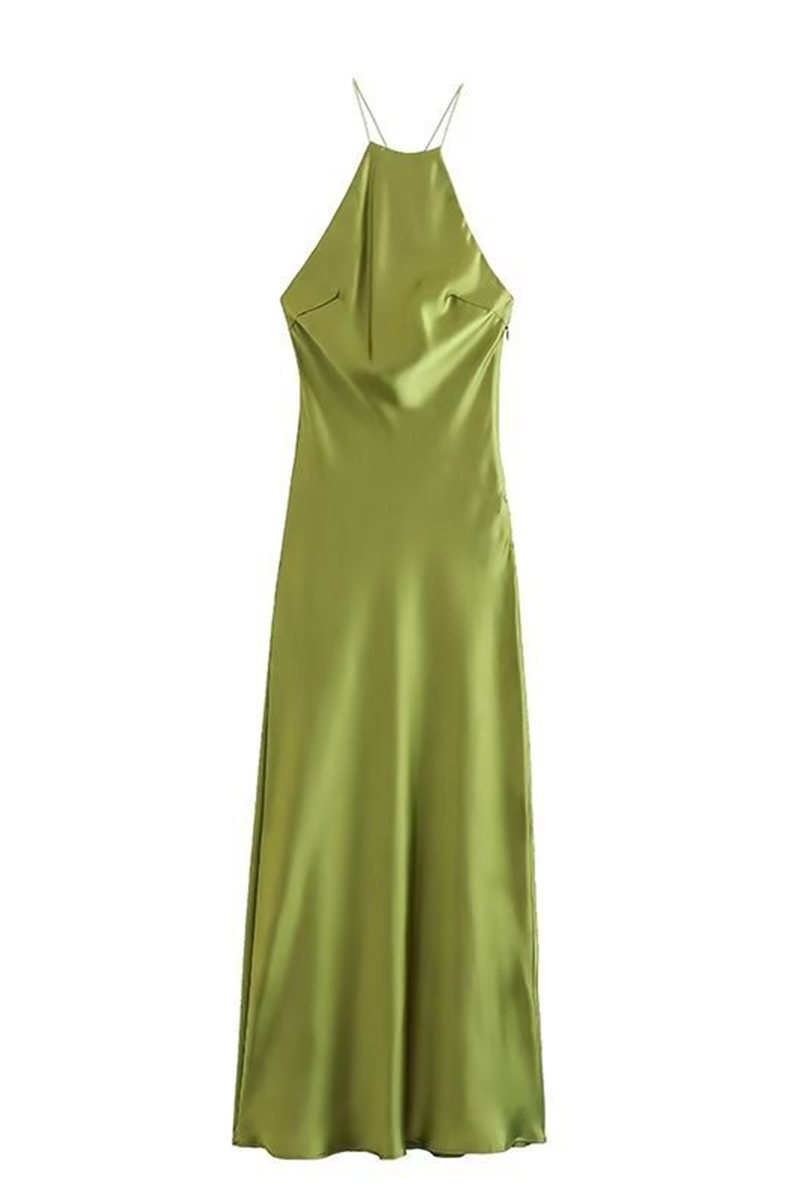 Vestidos sexis de calle con tirantes, espalda descubierta y patchwork en colores sólidos