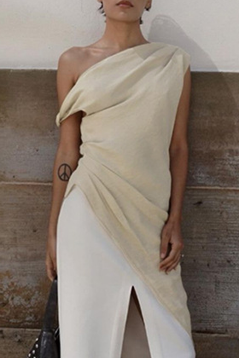 Sexy Irregular Sloping Shoulder T-Shirts