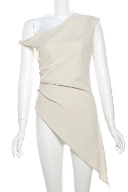 Sexy Irregular Sloping Shoulder T-Shirts