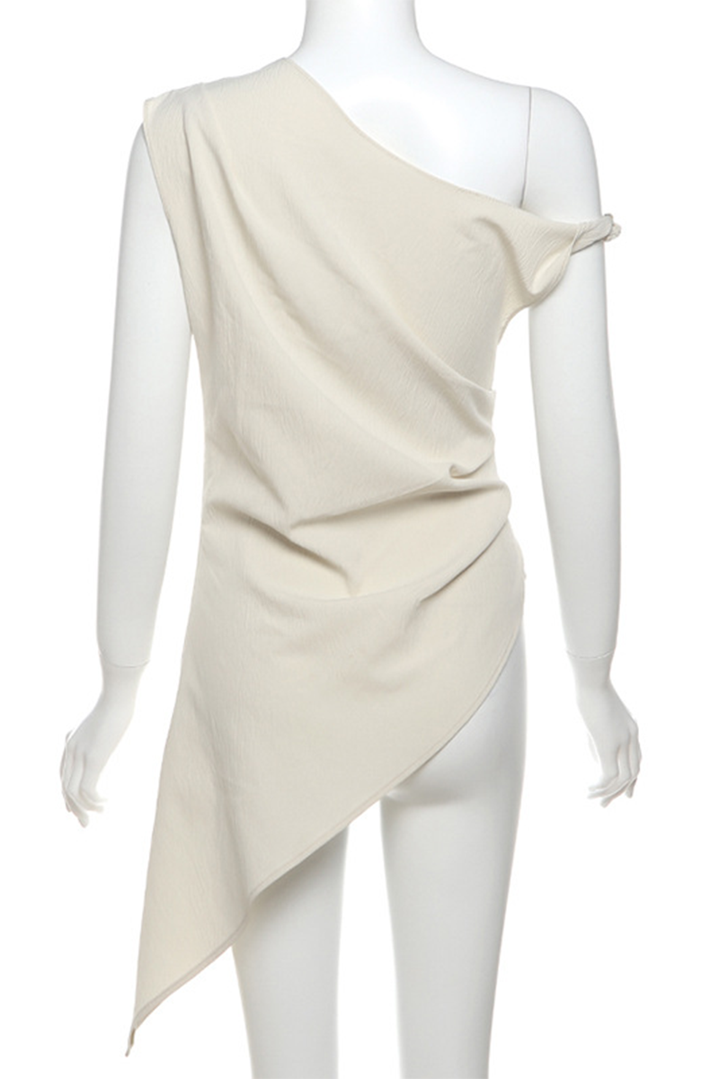 Sexy Irregular Sloping Shoulder T-Shirts