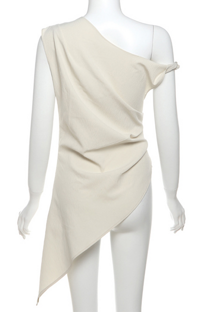 Sexy Irregular Sloping Shoulder T-Shirts