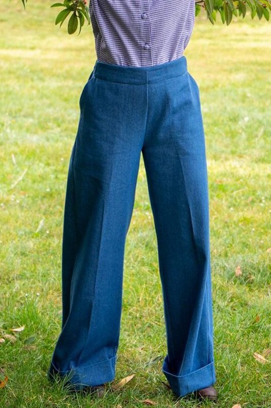 Pantalones casuales de uso diario de color sólido con bolsillos, sueltos, de cintura alta y rectos de color sólido