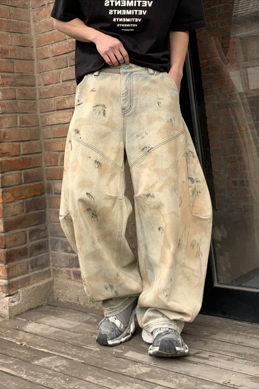 Heavy Duty Washed Bootcut Pants