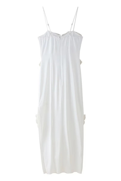 Sexy Patchwork Ruffle V Neck Sling Dresses