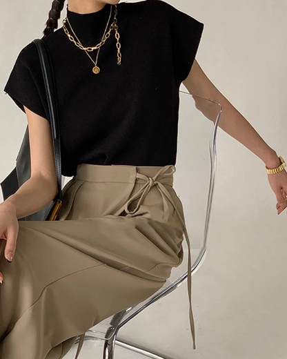 Leisurely Solid Pullover Sweater Vest