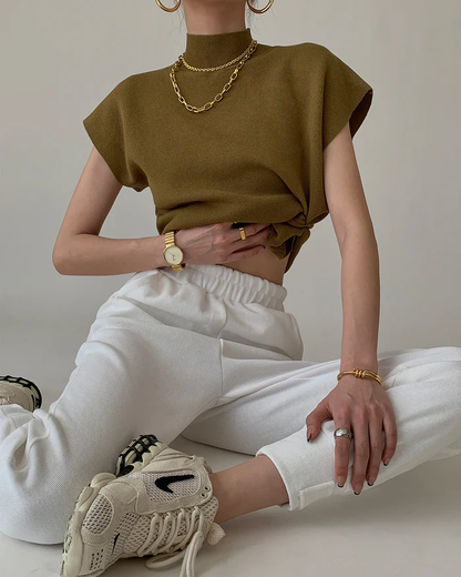 Leisurely Solid Pullover Sweater Vest