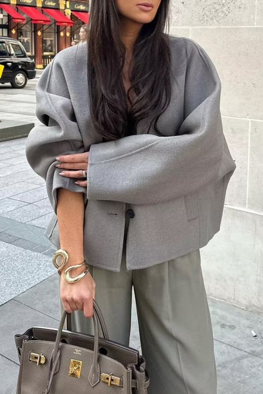 Cárdigan informal de cuello en V con botones de calle