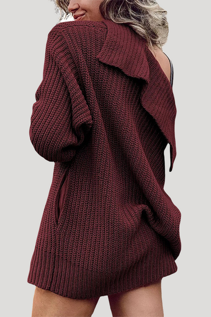 Prenda exterior informal de uso diario con cuello vuelto, botones y bolsillos de color liso (7 colores)