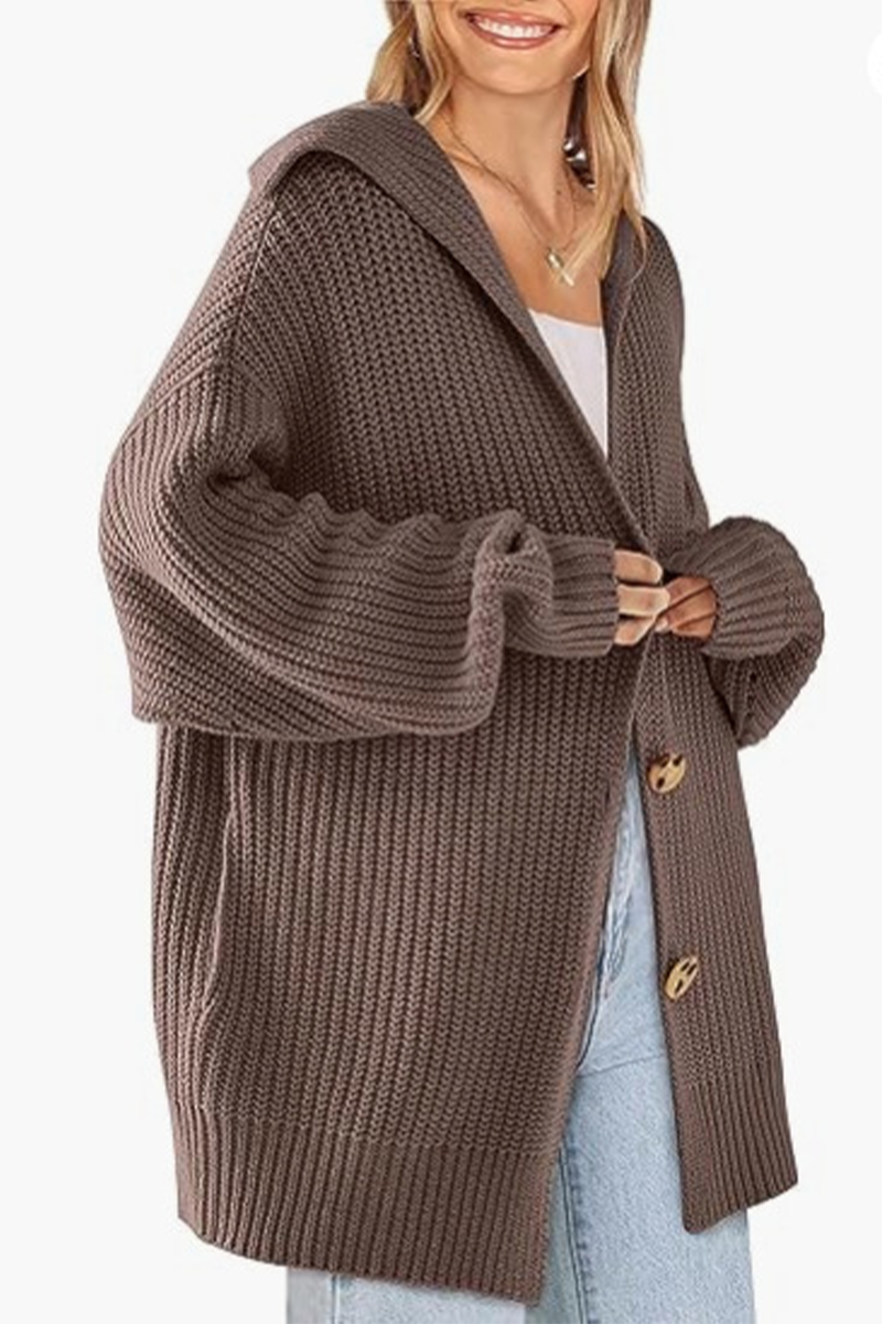 Prenda exterior informal de uso diario con cuello vuelto, botones y bolsillos de color liso (7 colores)
