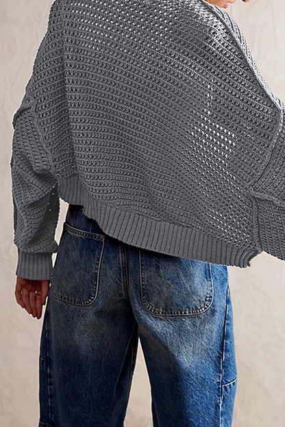 Prenda exterior informal de cuello tipo cárdigan de tejido liso para uso diario (4 colores)