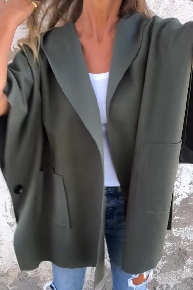 Casual Pocket Turndown Collar Outerwear(5 Colors)