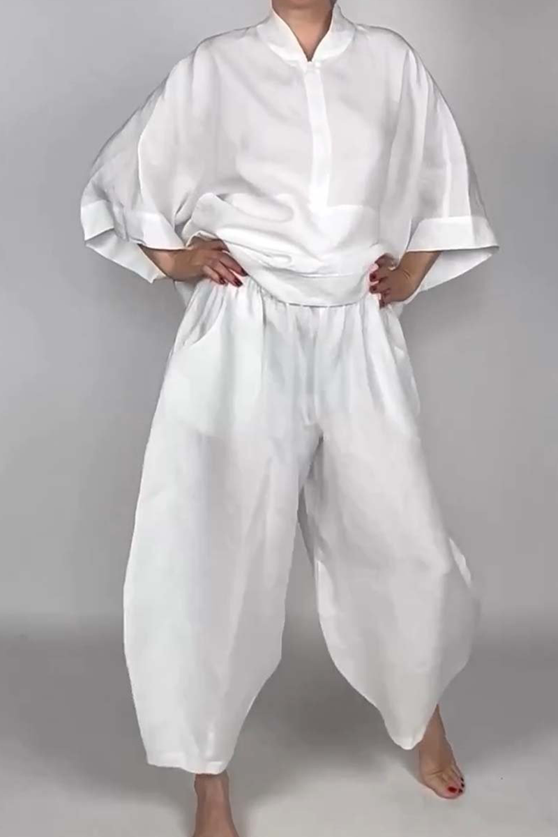 Conjunto informal de dos piezas con bolsillo y cremallera para uso diario, cuello con cremallera, manga larga (5 colores)