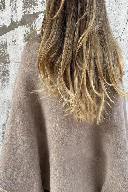 Prendas de abrigo informales con botones y patchwork, suaves y con cuello redondo (8 colores)