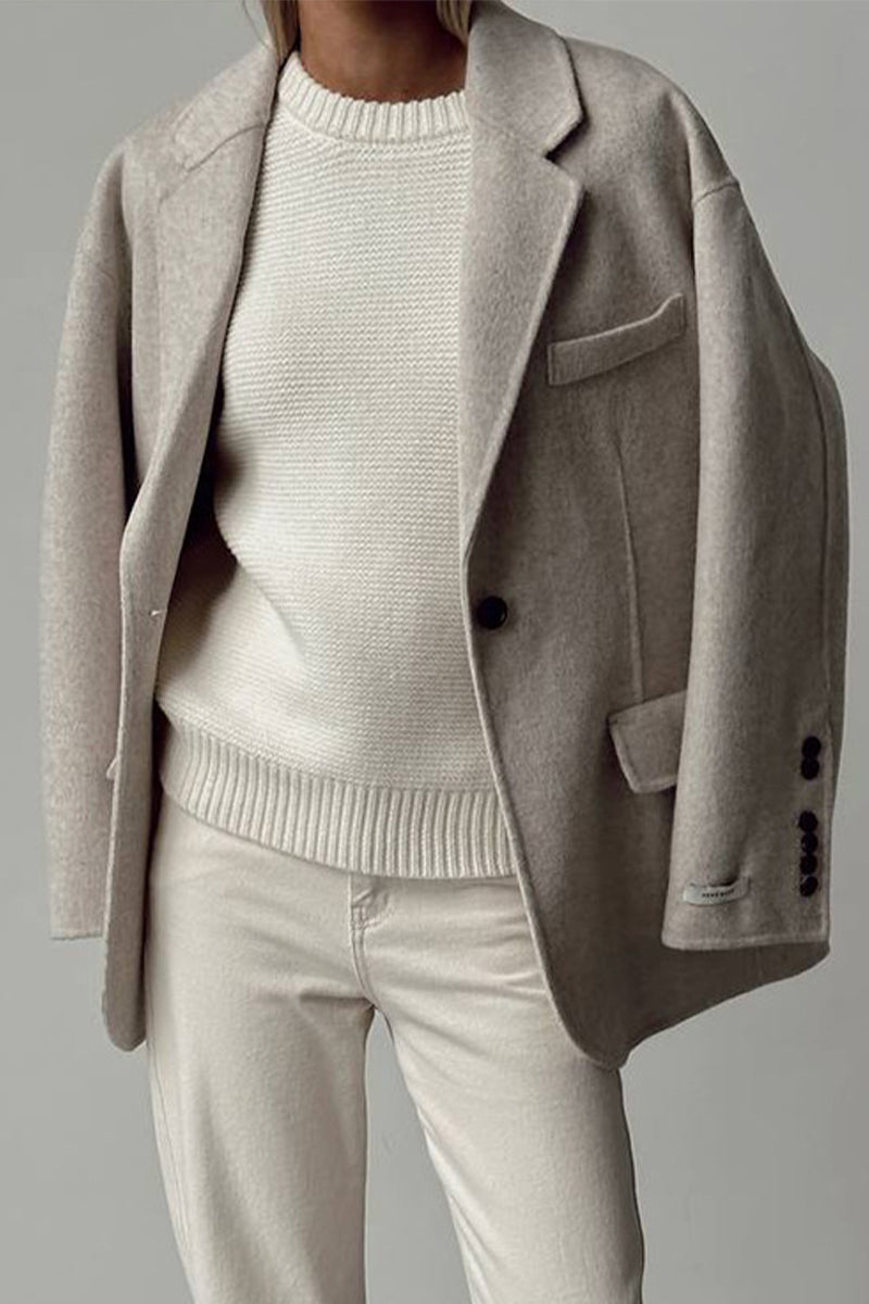 Casual Daily Weave O Neck Sweaters