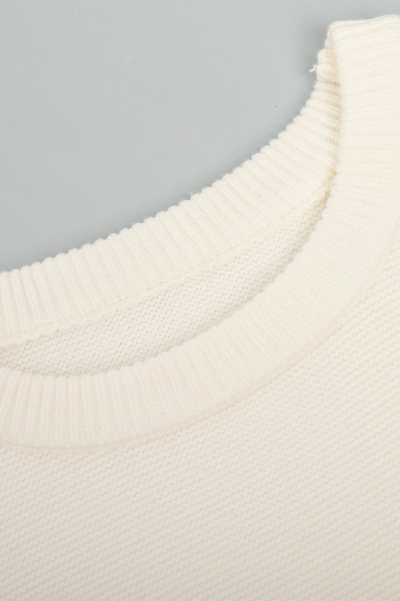 Casual Daily Weave O Neck Sweaters