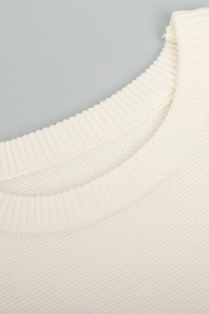 Casual Daily Weave O Neck Sweaters