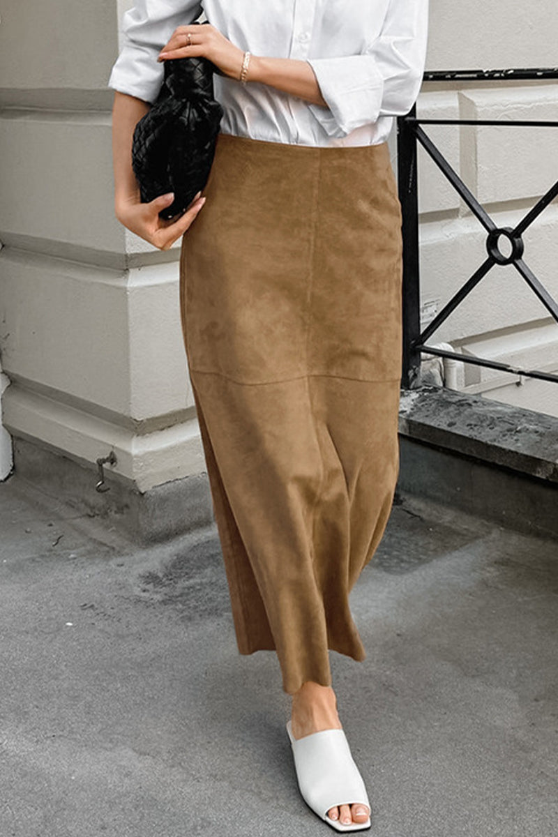 Pantalones rectos de cintura alta holgados con patchwork elegantes para uso diario