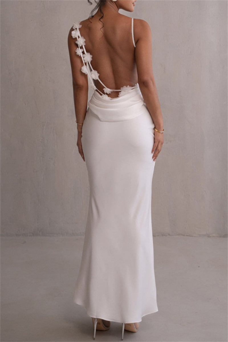 Vestidos largos sexys formales con tirantes finos y espalda descubierta (3 colores)