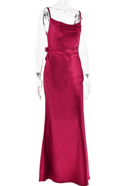 Vestidos largos sexys formales con tirantes finos y espalda descubierta (3 colores)