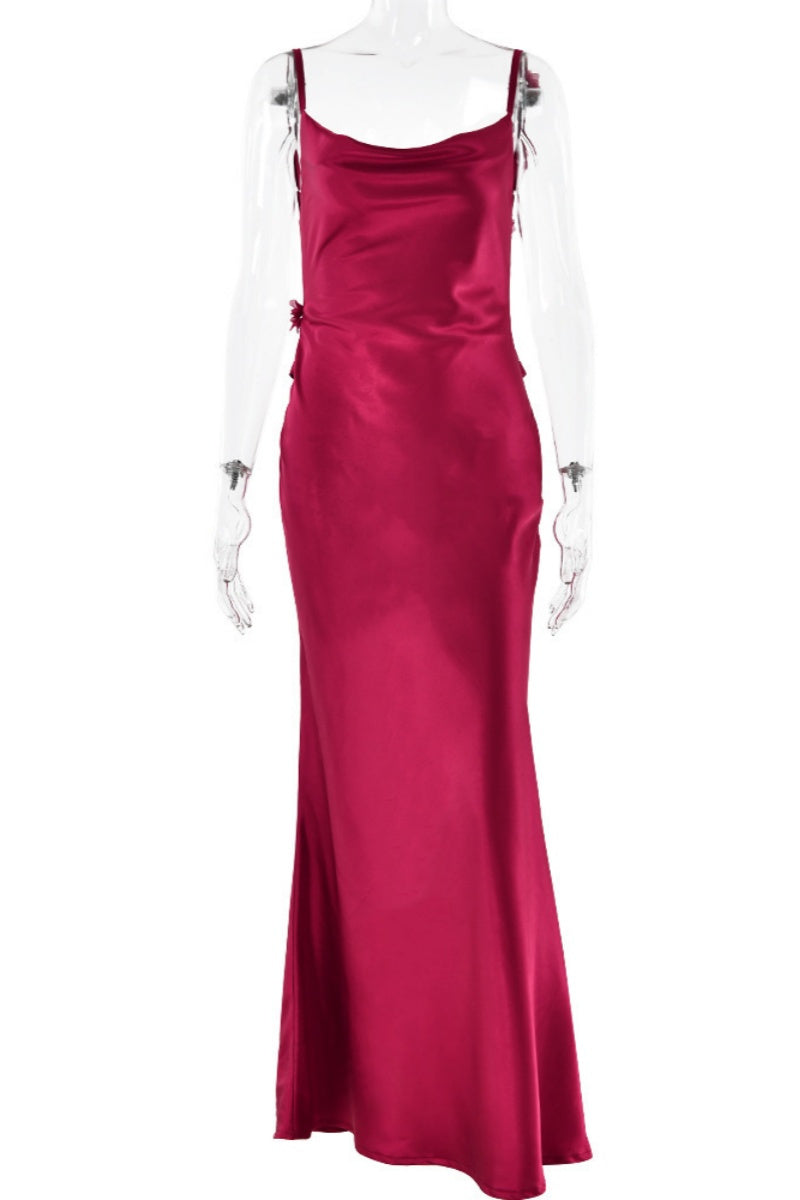 Vestidos largos sexys formales con tirantes finos y espalda descubierta (3 colores)