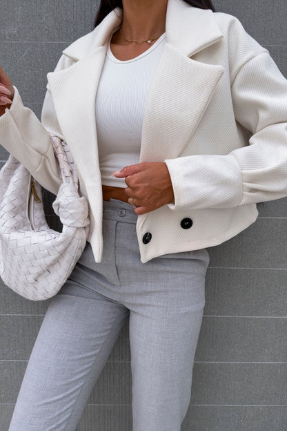 Cárdigan informal con cuello vuelto (4 colores)