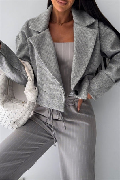 Cárdigan informal con cuello vuelto (4 colores)