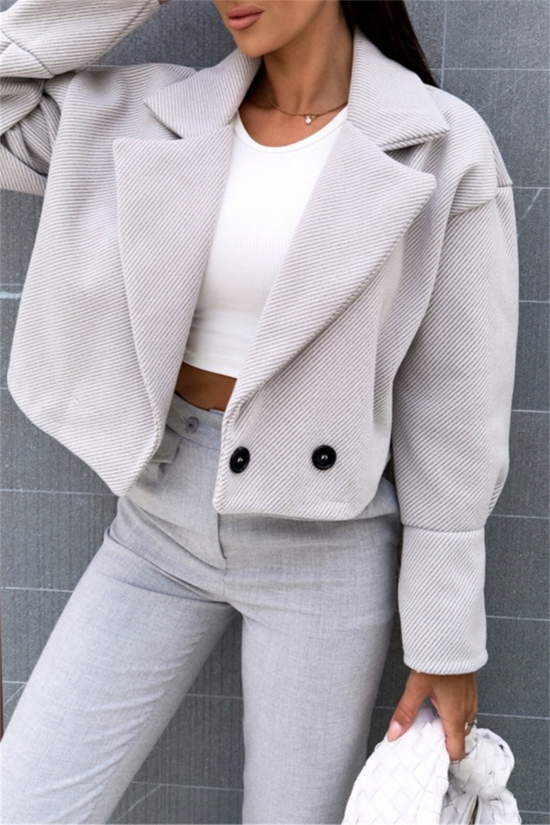 Cárdigan informal con cuello vuelto (4 colores)