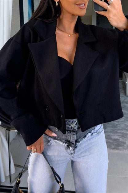 Cárdigan informal con cuello vuelto (4 colores)