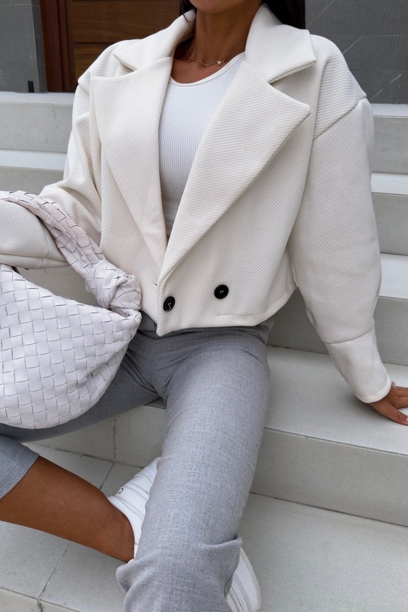 Cárdigan informal con cuello vuelto (4 colores)