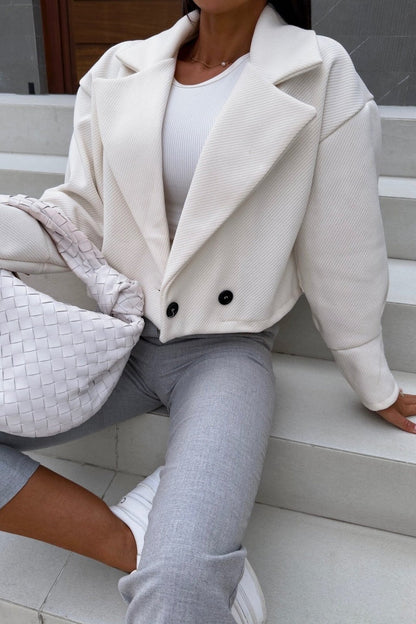 Cárdigan informal con cuello vuelto (4 colores)