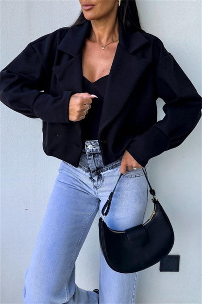 Cárdigan informal con cuello vuelto (4 colores)