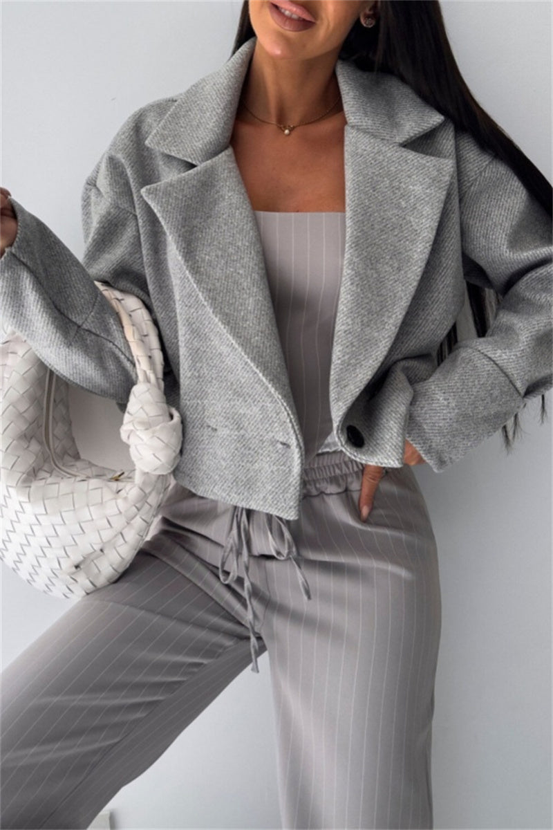 Cárdigan informal con cuello vuelto (4 colores)