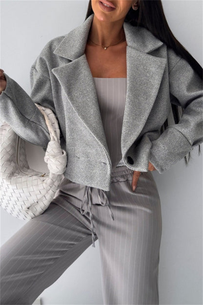 Cárdigan informal con cuello vuelto (4 colores)