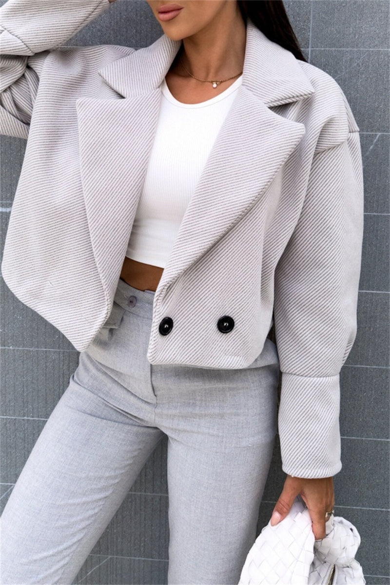 Cárdigan informal con cuello vuelto (4 colores)