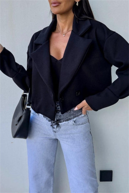 Cárdigan informal con cuello vuelto (4 colores)