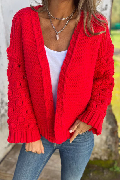 Prendas de abrigo informales de tejido liso con cuello en V (5 colores)