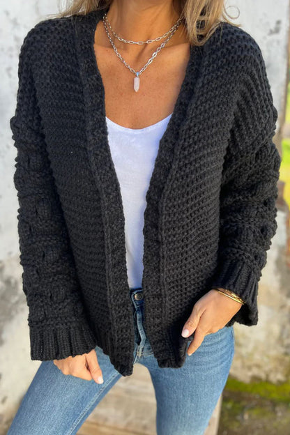 Prendas de abrigo informales de tejido liso con cuello en V (5 colores)