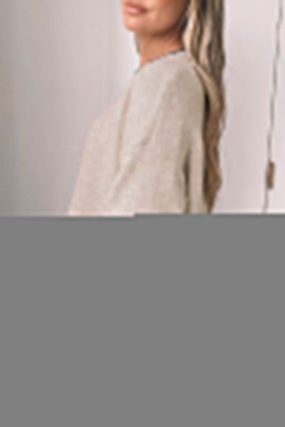 Casual Daily Patchwork Contrast O Neck Sweaters(3 Colors)