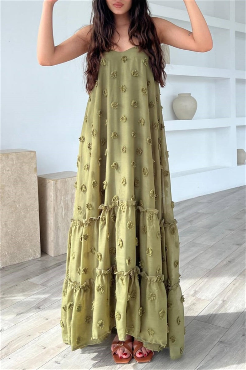 Vestidos largos casuales con tirantes finos y espalda descubierta