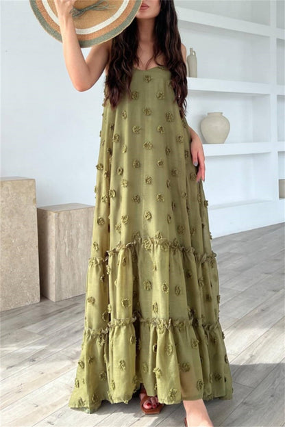 Vestidos largos casuales con tirantes finos y espalda descubierta