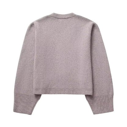 Cárdigan clásico de punto abotonado para mujer con cuello en V | Ideal para otoño/invierno