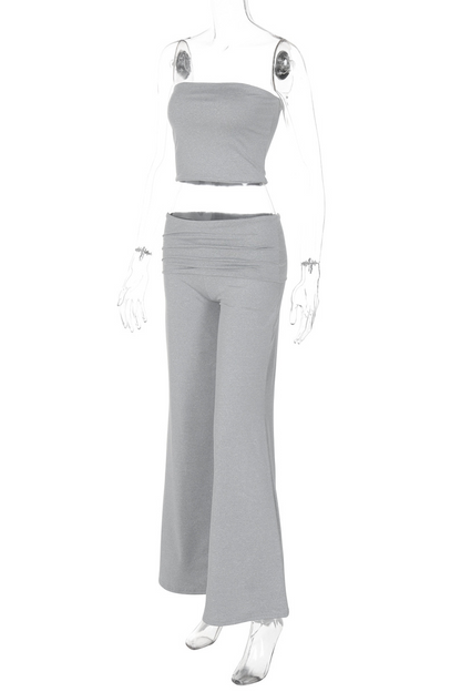 Conjunto de dos piezas sexy sin tirantes y sin mangas (3 colores)