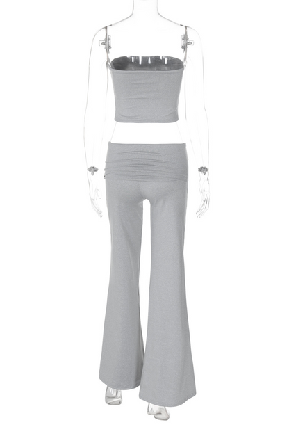 Conjunto de dos piezas sexy sin tirantes y sin mangas (3 colores)