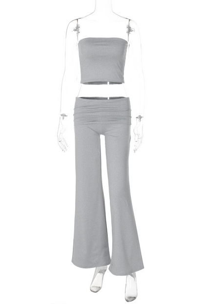 Conjunto de dos piezas sexy sin tirantes y sin mangas (3 colores)