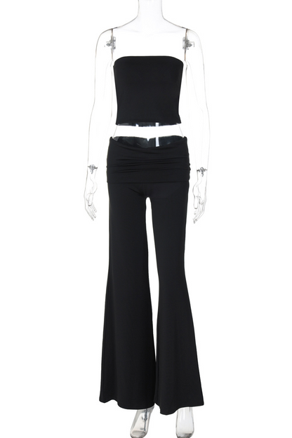 Conjunto de dos piezas sexy sin tirantes y sin mangas (3 colores)