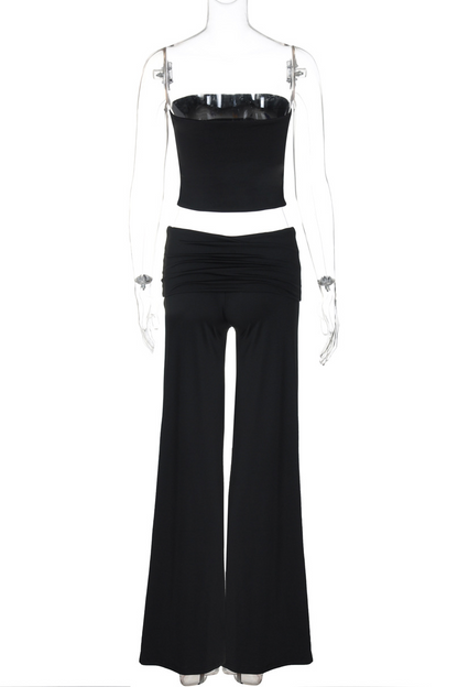 Conjunto de dos piezas sexy sin tirantes y sin mangas (3 colores)