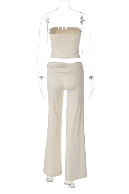 Conjunto de dos piezas sexy sin tirantes y sin mangas (3 colores)