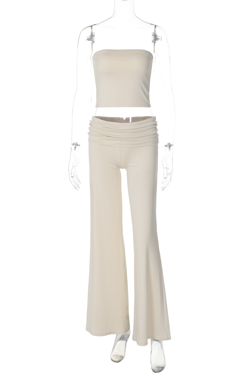Conjunto de dos piezas sexy sin tirantes y sin mangas (3 colores)